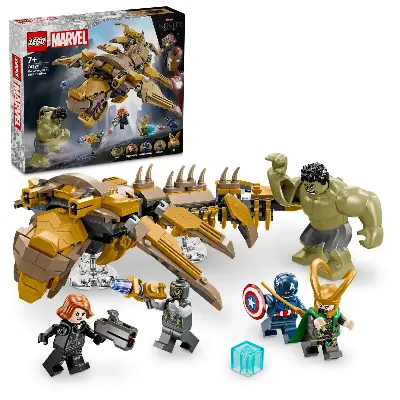 LEGO Конструктор LEGO Marvel 76290 Мстители против Левиафана — Халк, Локи и Капитан Америка LEGO MARVEL вид сбоку