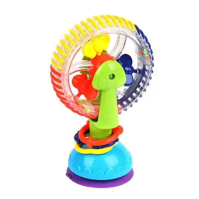 Погремушка на присоске Sky Wheel ABL002-2 — вертушка-колесо, фактурные колечки, 11×7×18 см, от 3 месяцев купить в Алматы