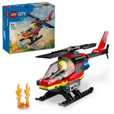 LEGO Конструктор LEGO City 60411 Пожарно-спасательный вертолёт с водомётами и пилотом купить в Алматы