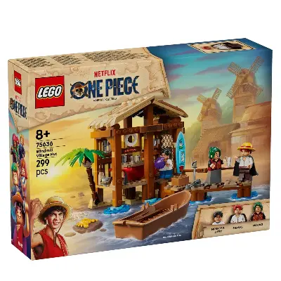 LEGO Конструктор LEGO ONE PIECE 75636 Хижина в Виндмилл Вилладж — Луффи, Шанкс и Макино, 299 деталей купить в Алматы