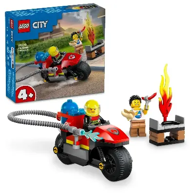 LEGO Конструктор LEGO City 60410 Пожарно-спасательный мотоцикл с огнетушителем и женщиной-пожарной купить в Алматы