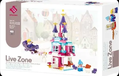 Smoneo Конструктор Smoneo 55012 Замок принцессы — 101 деталь, карета и фигурки, для девочек от 3 лет вид сбоку