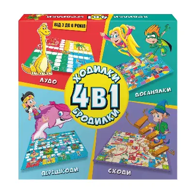 DGT-Games Настольная игра Ходилки-Бродилки 4 в 1 DGT-Games 0134R-72 — Лудо, Лестницы, Догонялки, Пираты вид сбоку
