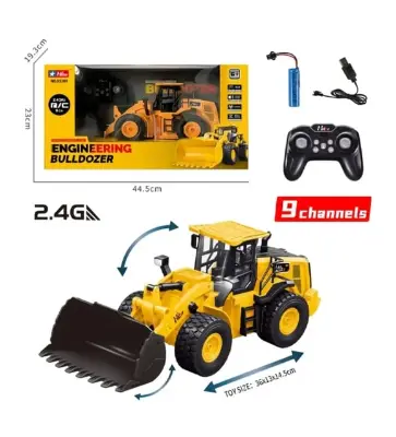 Hstar Радиоуправляемый бульдозер HSTAR ENGINEERING BULLDOZER 93301 — 9 каналов, ковш, звук, 2.4 GHz для детей от 6 лет вид сбоку