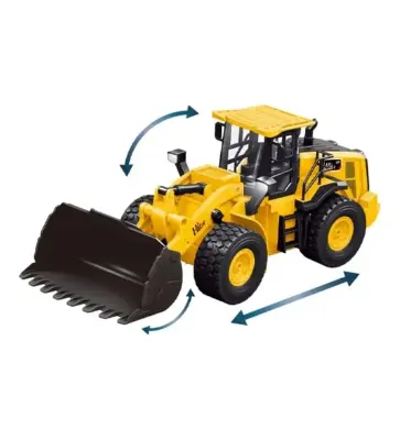 Радиоуправляемый бульдозер HSTAR ENGINEERING BULLDOZER 93301 — 9 каналов, ковш, звук, 2.4 GHz для детей от 6 лет купить в Алматы