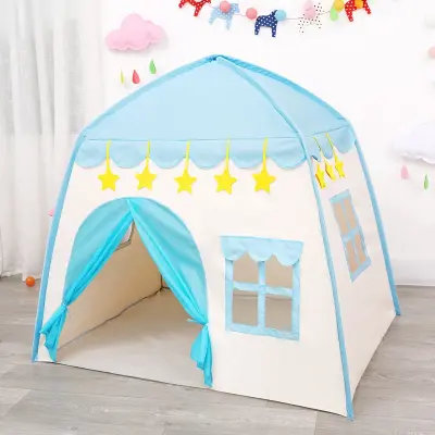 Игровая палатка-домик XHDZP FLOWER 130×100×130 см — голубой домик из водонепроницаемого полиэстера для мальчиков купить в Алматы