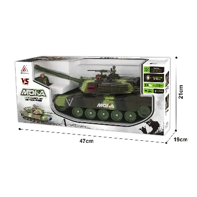 Радиоуправляемый танк MOKA M1A2 2033 зелёный камуфляж — поворот башни 360°, гусеничный ход, 2.4 GHz, свет и звук купить Радиоуправляемые машинки в Алматы