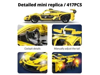 CaDA Конструктор CADA Assassin C51101W Радиоуправляемый гоночный автомобиль 417 деталей вид сбоку