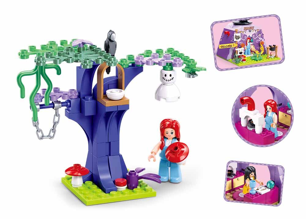 Конструктор пластиковый Волшебная палатка SLUBAN M38-B1055 (179 деталей)