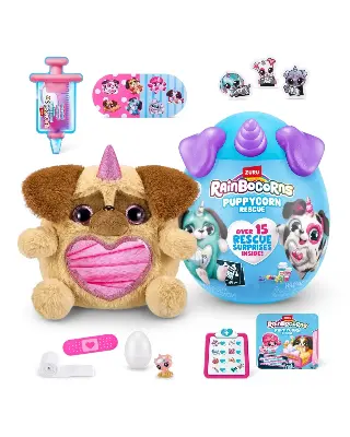 Zuru ZURU Rainbocorns Puppycorn 9261 — 12 сюрпризов, мягкая игрушка-единорог, ветеринарные аксессуары Rainbocorns ZURU вид сбоку