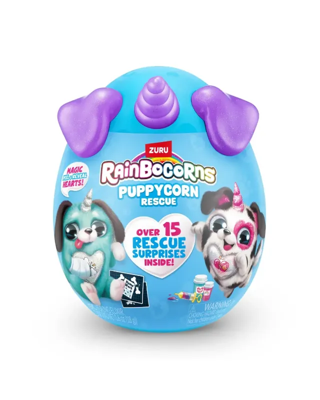 ZURU Rainbocorns Puppycorn 9261 — 12 сюрпризов, мягкая игрушка-единорог, ветеринарные аксессуары