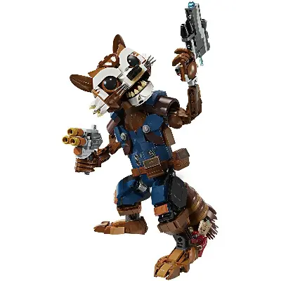 LEGO Конструктор LEGO Marvel 76282 Ракета с бластером и Малыш Грут — коллекционная фигурка 22 см LEGO MARVEL вид сбоку