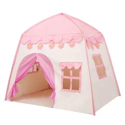 Игровая палатка-домик XHDZP FLOWER 130×100×130 см — розовый домик из водонепроницаемого полиэстера для девочек купить в Алматы