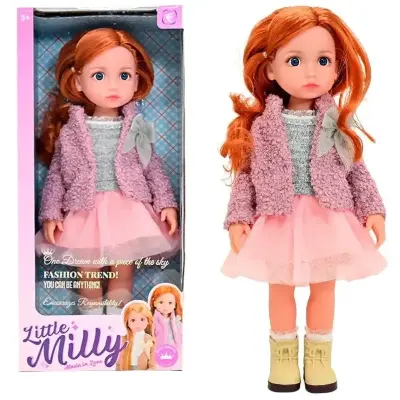 Кукла Little Milly 92017-B шатенка в сиреневом жакете — 37,5 см, прошитые волосы, от 3 лет купить в Казахстане