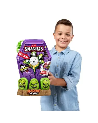 Zuru ZURU Smashers Horror House Мумий Гроб 74124 — большой набор 35+ сюрпризов, свет и звук, 3 варианта Smashers Horror House вид сбоку