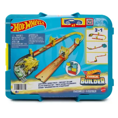 Hot Wheels Track Builder HNN38 Lightning Boost Pack — модульный трек с ускорителями 3 варианта сборки купить в Казахстане